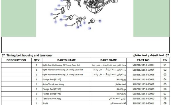 تصویر PDF فارسی کاتالوگ شماره فنی قطعات جک J5 | JAC J5